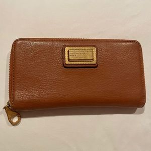 Marc by Marc Jacobs Brown Leather Zip Wallet